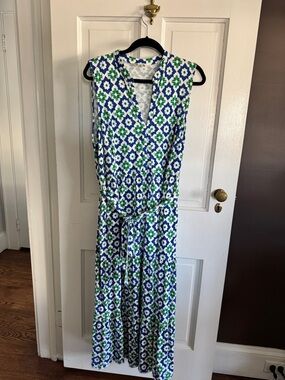 Boden Naomi Notch Jersey Maxi Dress
Green Tambourine, Geo Stamp